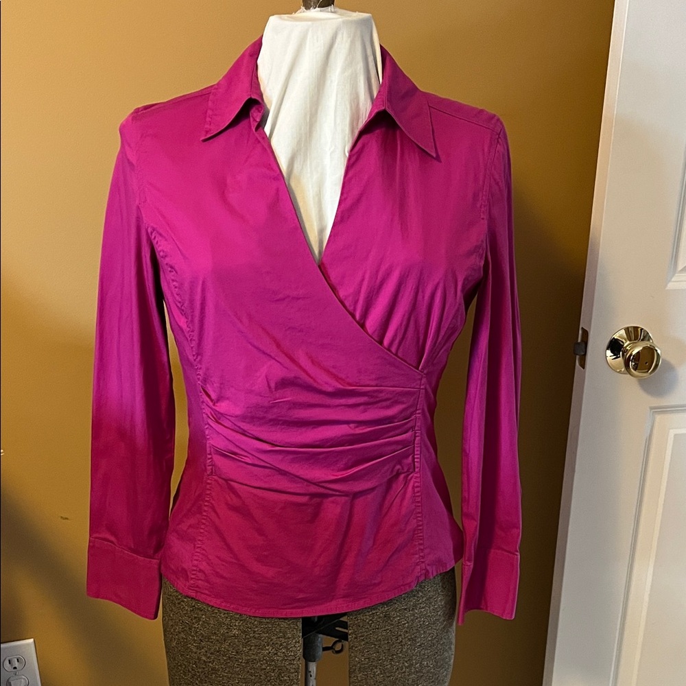 Women's Fuchsia Wrap Top